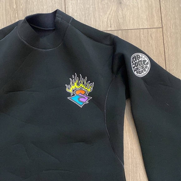 NWT Rip Curl Junior Dawn Patrol Jacket Wetsuit Top Black size 12 - Picture 2 of 5
